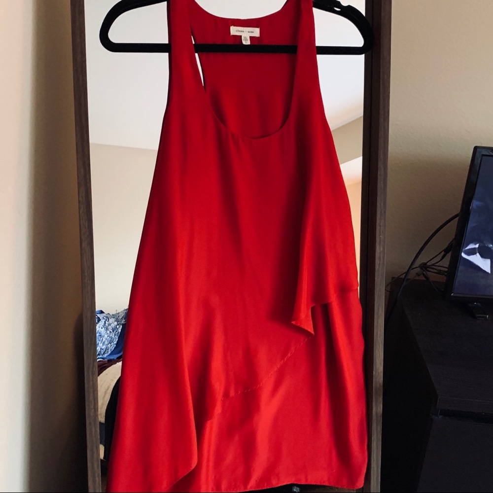 Silence + Noise Red Layered Tank Dress